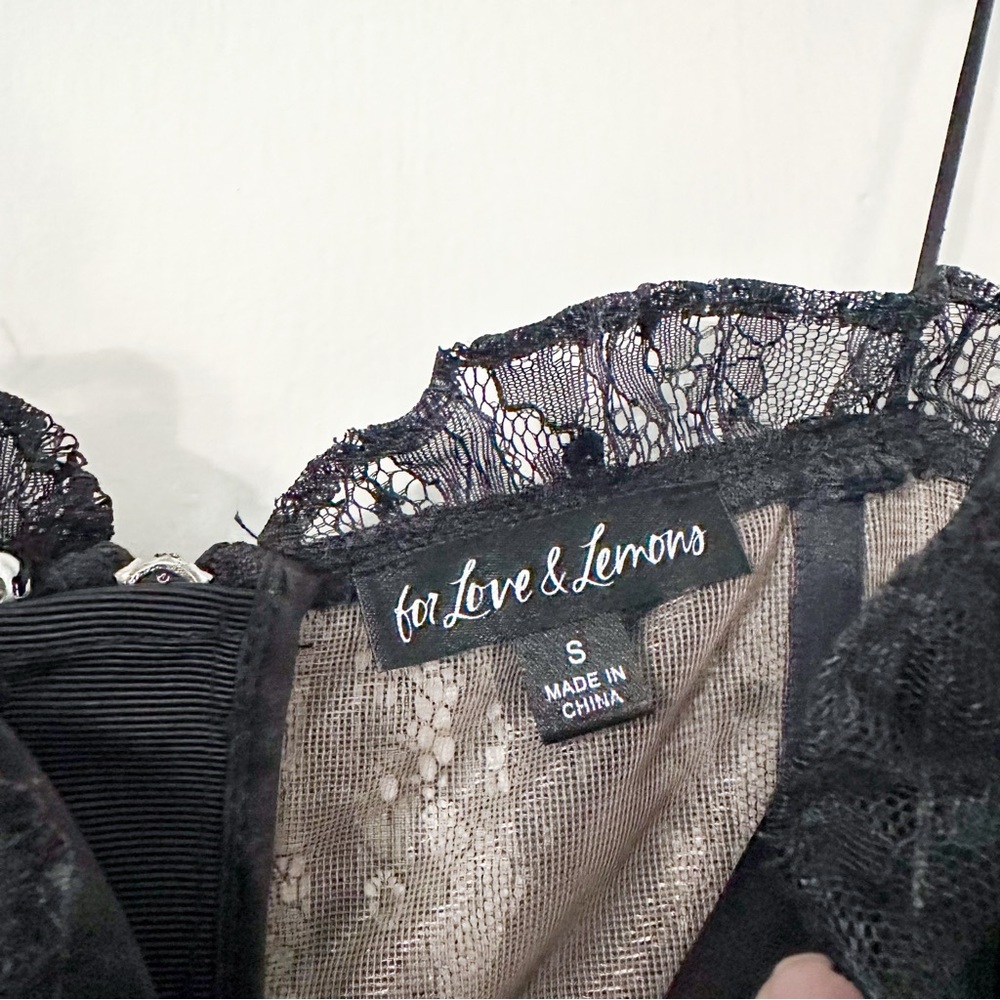 For Love & Lemons Jourdan Maxi Dress Black Size Small - Picture 6 of 13